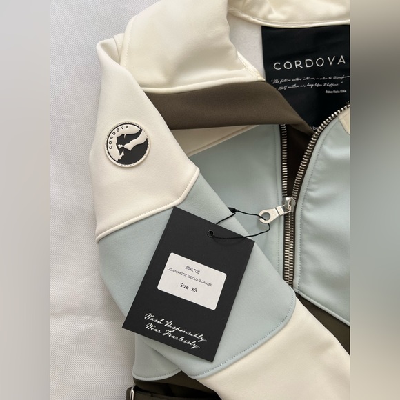 Cordova Women's Colorblock Jumpsuit - White, Blue, Brown - Picture 7 of 9